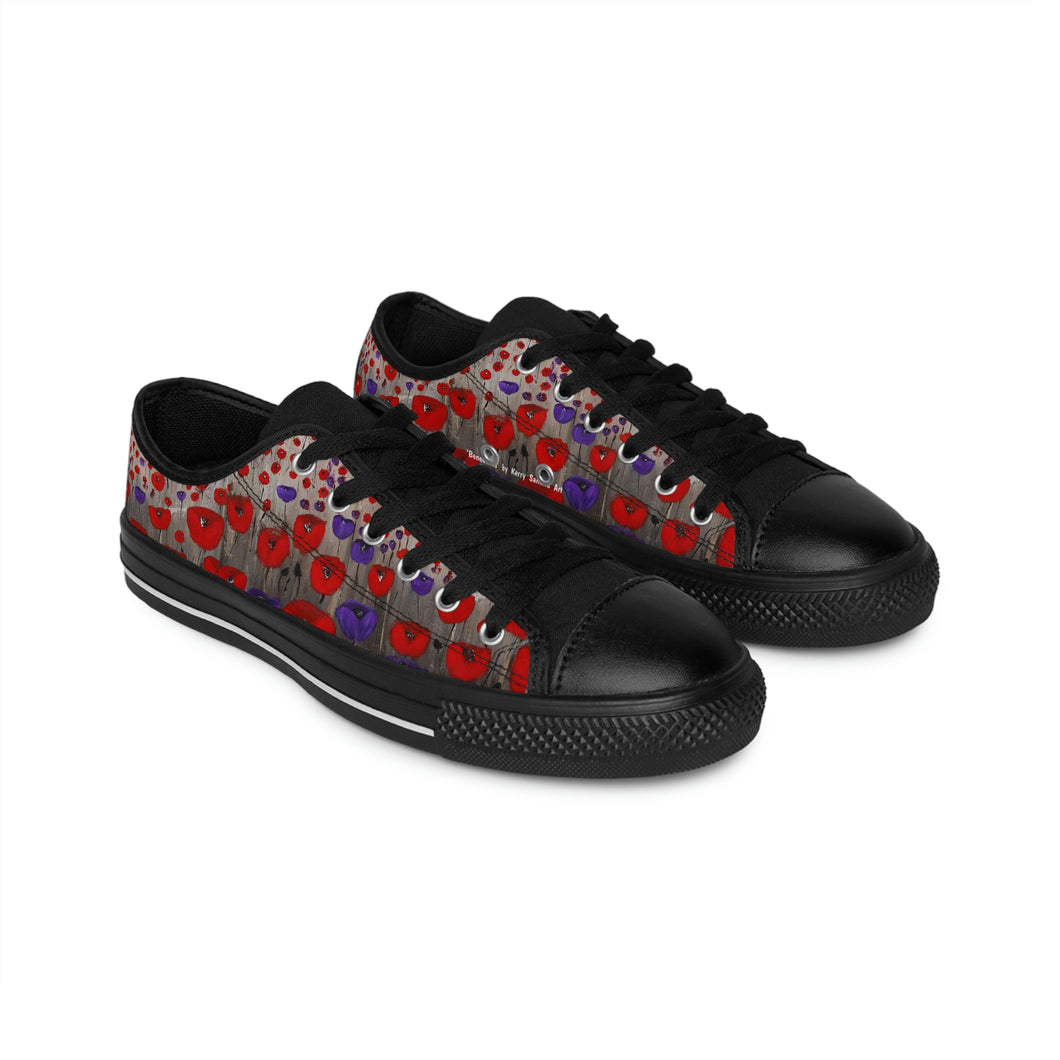 Benedictus (Poppies Only) - WOMEN'S CASUAL SNEAKERS - Designed from original Anzac Day artwork