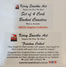Load image into Gallery viewer, Freedom Called - Drink COASTERS - Designed from original ANZAC Day artwork
