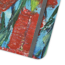 Load image into Gallery viewer, F/leather, elastic fastening, durable inner shell, stand feature, clear open ports, stitched pockets. 17 models, many designs
