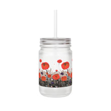 Load image into Gallery viewer, For The Fallen - MASON JAR (with straw and lid) - Designed from Original ANZAC Day artwork
