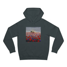 Load image into Gallery viewer, Hoodie 80/20 cotton/polyester anti-pill fleece, has a kangaroo pocket, sleeve cuff ribbing &amp; is preshrunk by Kerry Sandhu Art
