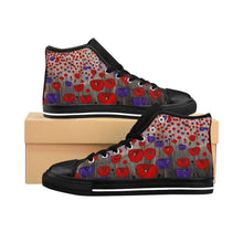 Load image into Gallery viewer, Benedictus (Poppies Only) - MEN&#39;S HIGH-TOP SNEAKERS - Designed from original ANZAC Day artwork

