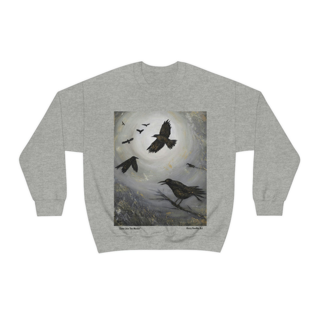 Sweatshirt 50/50 Cotton/Polyester, Medium-heavy fabric, Loose fit, true to size, Original art designs by Kerry Sandhu Art