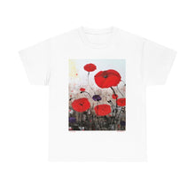 Load image into Gallery viewer, For The Fallen - Unisex HEAVY COTTON TEE - Designed from Original Anzac Day artwork (Image on front)

