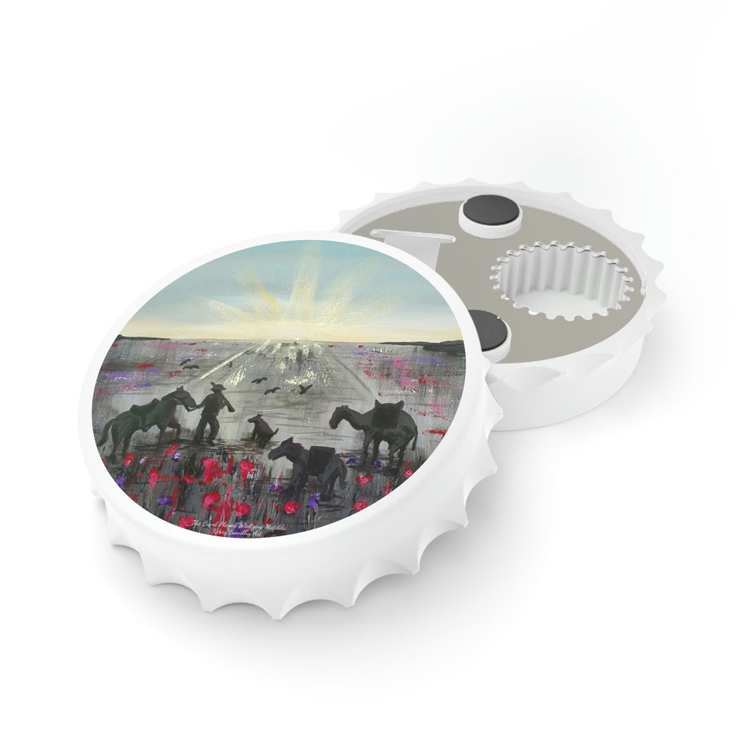 The Band Played Waltzing Matilda - MAGNETIC BOTTLE OPENER - Designed from original Anzac day artwork