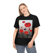 Load image into Gallery viewer, For The Fallen - Unisex HEAVY COTTON TEE - Designed from Original Anzac Day artwork (Image on front)
