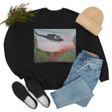 Load image into Gallery viewer, The Battle of Long Tan - UNISEX Heavy Blend SWEATSHIRT - Designed from Original ANZAC Day artwork (Image on front)

