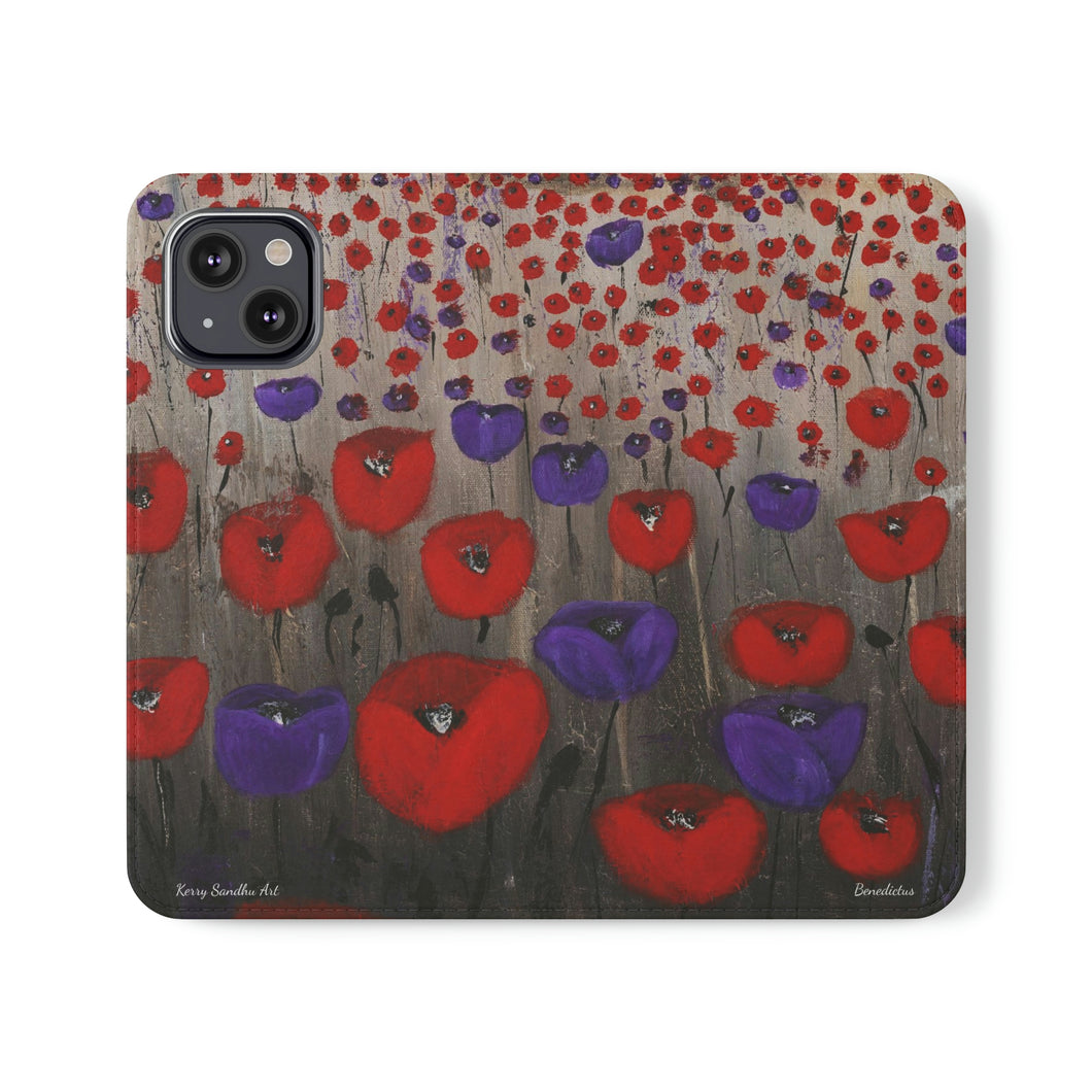 Benedictus (Poppies Only) - PHONE CASE WALLET for Samsung & iPhones - Designed from original ANZAC Day artwork