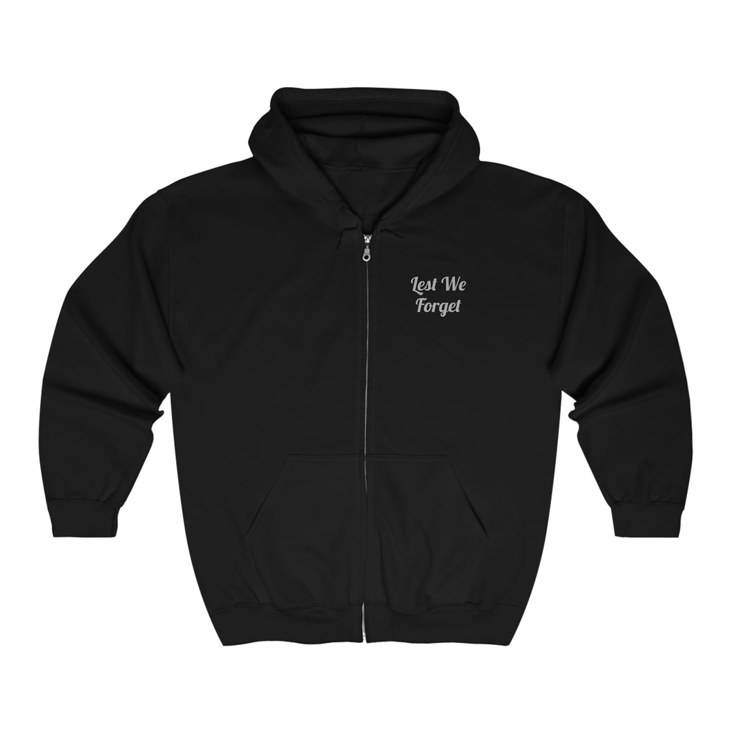 A classic comfy zip-up, w/ softer fleece & reduced pilling. 50/50 Cotton, Polyester, Medium-Heavy Fabric by Kerry Sandhu Art