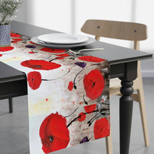 Load image into Gallery viewer, Table runner - Lightweight, hemmed, soft to touch, water-resistant. Vivid sublimated prints by Kerry Sandhu Art
