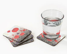 Load image into Gallery viewer, For The Fallen - Drink COASTERS - Designed from original ANZAC Day artwork - red poppies
