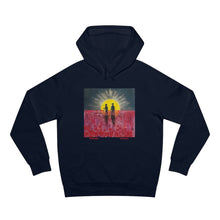 Load image into Gallery viewer, Hoodie 80/20 cotton/polyester anti-pill fleece, has a kangaroo pocket, sleeve cuff ribbing &amp; is preshrunk by Kerry Sandhu Art
