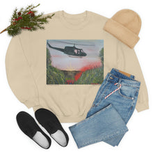 Load image into Gallery viewer, The Battle of Long Tan - UNISEX Heavy Blend SWEATSHIRT - Designed from Original ANZAC Day artwork (Image on front)
