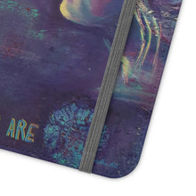 Load image into Gallery viewer, F/leather, elastic fastening, durable inner shell, stand feature, clear open ports, stitched pockets. 17 models, many designs
