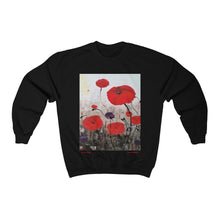 Load image into Gallery viewer, For The Fallen - UNISEX Heavy Blend SWEATSHIRT - Designed from Original ANZAC Day artwork (Image on front)
