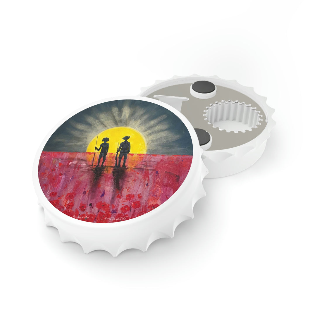Freedom Called - MAGNETIC BOTTLE OPENER - Designed from original Anzac day artwork