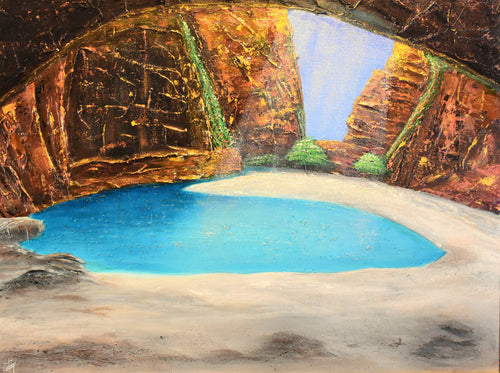 Original painting of Cathedral Gorge in the North West Region of Western Australia