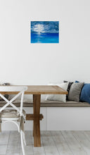 Load image into Gallery viewer, Original painting of lightning cracking over a calm ocean by Kerry Sandhu Art
