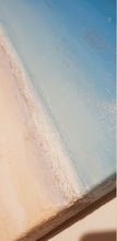 Load image into Gallery viewer, Original painting of a tranquil tropical beach with palm leaves by Kerry Sandhu Art
