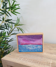 Load image into Gallery viewer, Original fluid artwork of a sunset over the ocean by Kerry Sandhu Art
