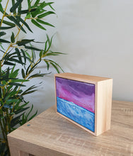 Load image into Gallery viewer, Original fluid artwork of a sunset over the ocean by Kerry Sandhu Art
