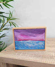 Load image into Gallery viewer, Original fluid artwork of a sunset over the ocean by Kerry Sandhu Art

