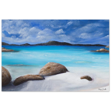 Load image into Gallery viewer, Original painting of a tranquil ocean/ beach scene in Denmark in the South West of Western Australia aluminium print available in various sizes
