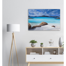 Load image into Gallery viewer, Painting of a tranquil ocean/ beach scene in Denmark, South West Western Australia aluminium print available in various sizes
