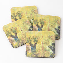 Load image into Gallery viewer, Original painting of grass trees on cork backed coasters
