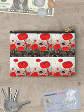 Load image into Gallery viewer, For The Fallen - Zipper POUCHES - Designed from original ANZAC Day artwork - red poppies
